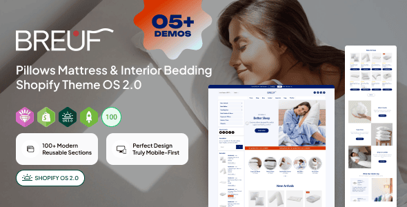 Breuf 2.0.0 - Pillows Mattress & Interior Bedding Shopify Theme OS 2.0 Breuf 2.0.0 - Pillows Mattress & Interior Bedding Shopify Theme OS 2.0
