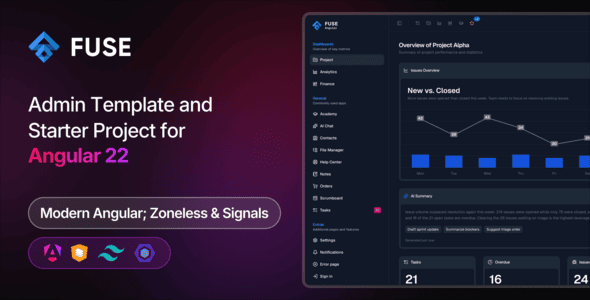 Download Free Fuse 22.0.0 - Angular Admin Template Fuse 22.0.0 - Angular Admin Template