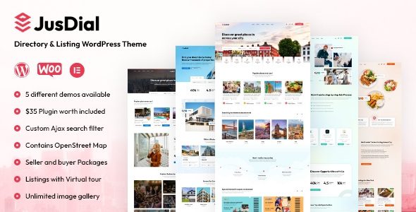 JusDial - Directory and Listing WordPress Theme 1.1.6 JusDial - Directory and Listing WordPress Theme 1.1.6