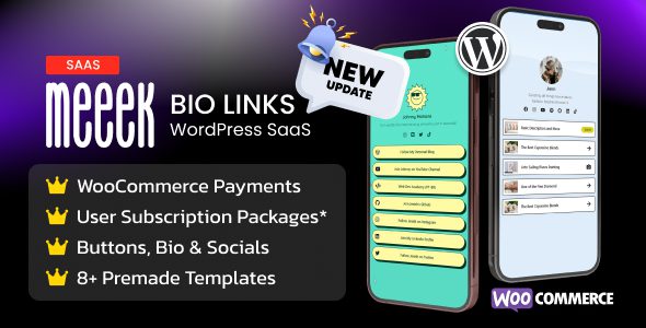 Meeek 3.8.1 - Link in Bio SaaS (WordPress) Meeek 3.8.1 - Link in Bio SaaS (WordPress)