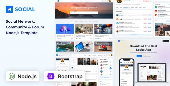 Social 1.0.0 - Nodejs Network & Community Template Social 1.0.0 - Nodejs Network & Community Template