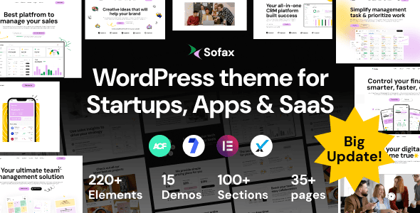 Sofax 1.0.5 - Software & Startup WordPress Theme Sofax 1.0.5 - Software & Startup WordPress Theme