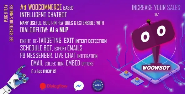 ChatBot for WooCommerce 13.6.8 – Retargeting, Exit Intent, Abandoned Cart, Facebook Live Chat – WoowBot