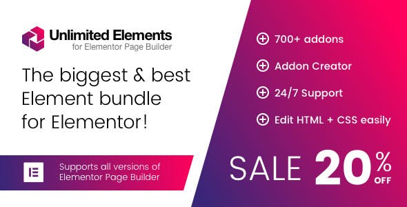 Free Download Unlimited Elements for Elementor Page Builder Nulled