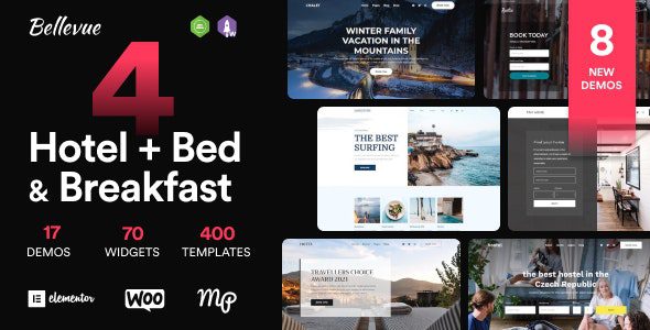 Bellevue 4.2.2 - Hotel + Bed and Breakfast Booking Calendar Theme