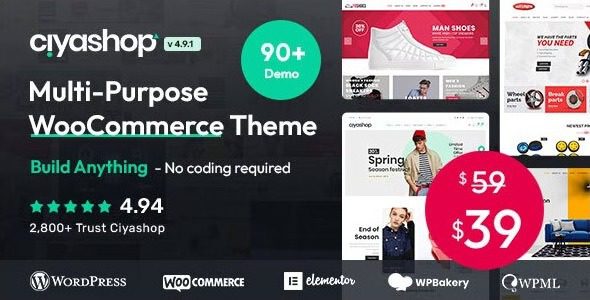 Download Free CiyaShop 4.23.1 + Apps - Multipurpose WooCommerce Theme CiyaShop 4.23.1 + Apps - Multipurpose WooCommerce Theme