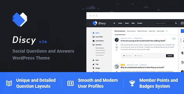 Discy 5.6.0 Nulled - Social Questions and Answers WordPress Theme