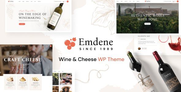 Emdene 1.0.3 - Wine & Cheese WordPress Theme