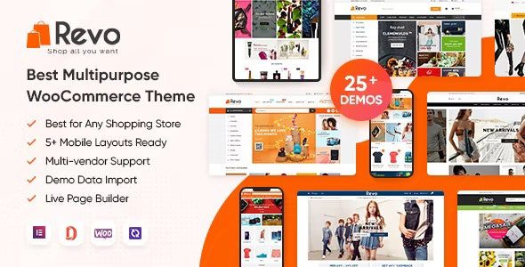 Revo 4.0.19 Nulled - Multipurpose Elementor WooCommerce WordPress Theme (25+ Homepages & 5+ Mobile Layouts)