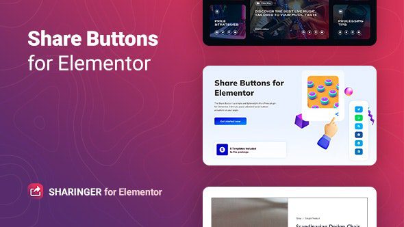 Sharinger 1.0.2 - Share Buttons for Elementor