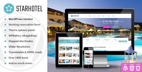 Starhotel 3.0.3 - Hotel WordPress Theme
