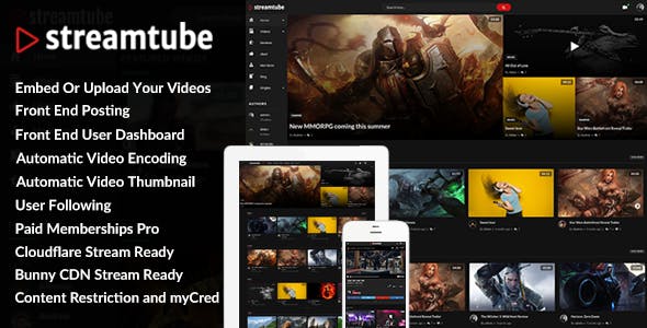StreamTube 4.15 - Video Streaming WordPress Theme StreamTube 4.15 - Video Streaming WordPress Theme