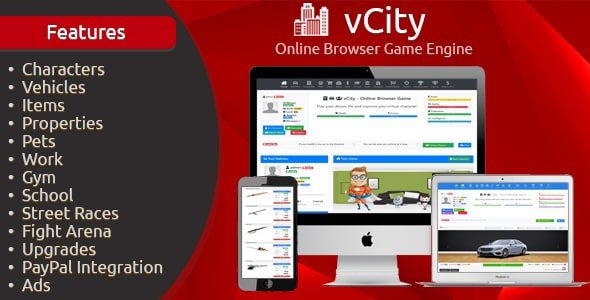 vCity 2.8 - Online Browser Game Platform