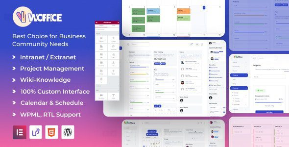 Woffice 5.4.8 - Intranet, Extranet & Project Management WordPress Theme