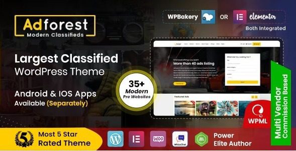 AdForest 5.1.1 Nulled - Classified Ads WordPress Theme