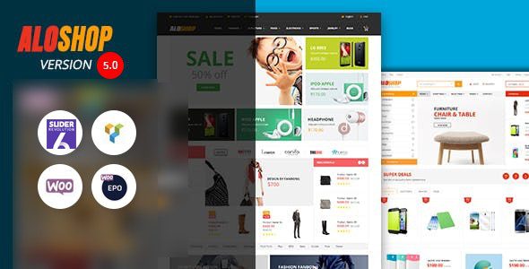 Alo Shop 5.5 - Mega Market RTL Responsive WooCommerce WordPress Theme