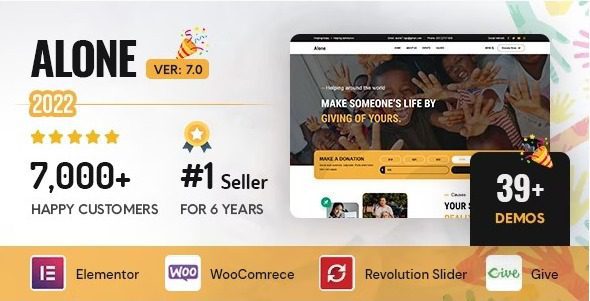 Alone 7.9.8 - Charity Multipurpose Non-profit WordPress Theme