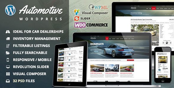 Automotive Car Dealership Business WordPress Theme 13.3.3