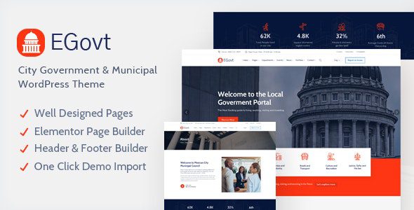 EGovt 1.3.3 - City Government WordPress Theme