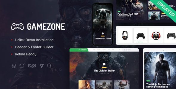 Gamezone 1.1.6 - Video Gaming Blog & Esports Store WordPress Theme
