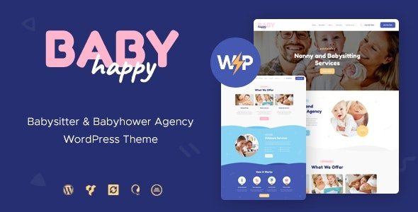 Happy Baby 1.2.7 - Nanny & Babysitting Services Children WordPress Theme