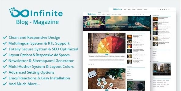 Infinite 4.3 Nulled - Blog & Magazine Script