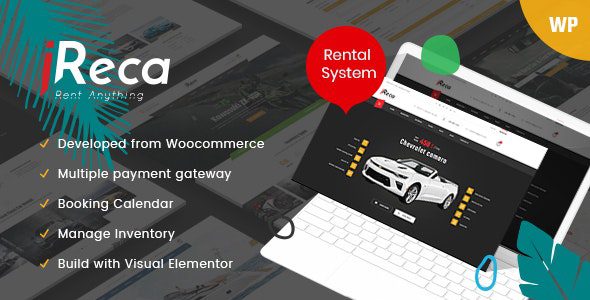 Ireca 1.6.4 - Car Rental Boat, Bike, Vehicle, Calendar WordPress Theme