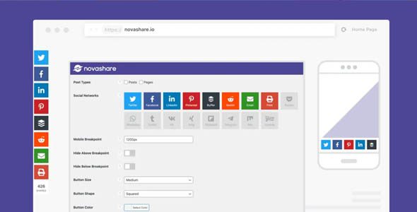 Novashare 1.6.2 – WordPress Social Sharing Plugin