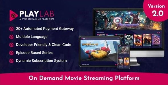 PlayLab 2.8 – On Demand Movie Streaming Platform