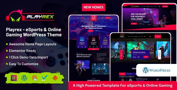 Playrex 1.1.0 Nulled - eSports & Gaming Clan News WordPress Theme