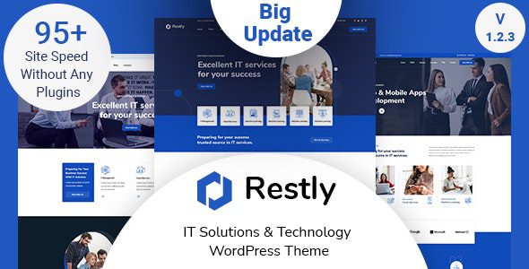 Restly 1.2.3 - IT Solutions & Technology WordPress Theme