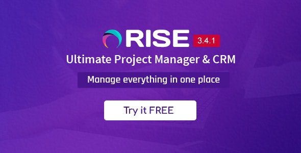 RISE 3.5.3 Nulled - Ultimate Project Manager & CRM
