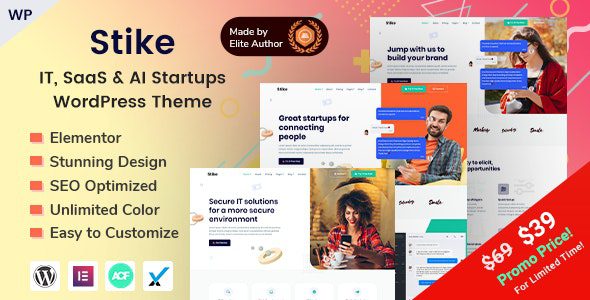 Stike 2.9 – Technology & SEO IT Startup WordPress Theme