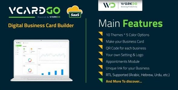 vCardGo 3.7 Nulled - SaaS Digital Business Card Builder