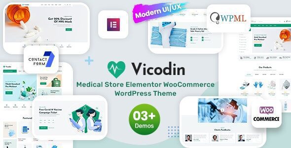 Vicodin 1.1 - Medical Store WordPress Theme