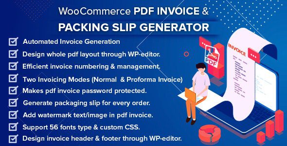 WooCommerce PDF Invoice & Packing Slip with Credit Note 2.4.0 Nulled