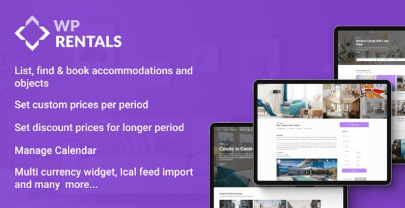 WP Rentals 3.10.2 Nulled - Booking Accommodation WordPress Theme