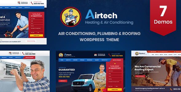Airtech 3.4.0 Nulled - Plumber HVAC and Repair theme