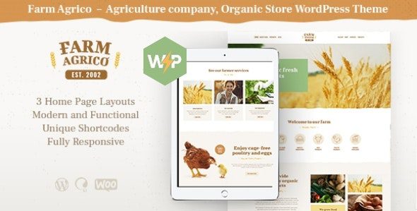 Farm Agrico 1.3.7 - Agricultural Business & Organic Food WordPress Theme
