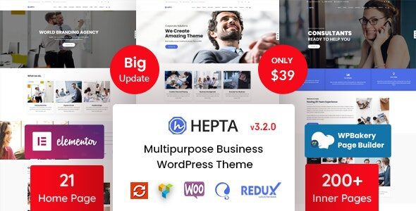 Hepta 3.2.0 - Multipurpose Business Theme