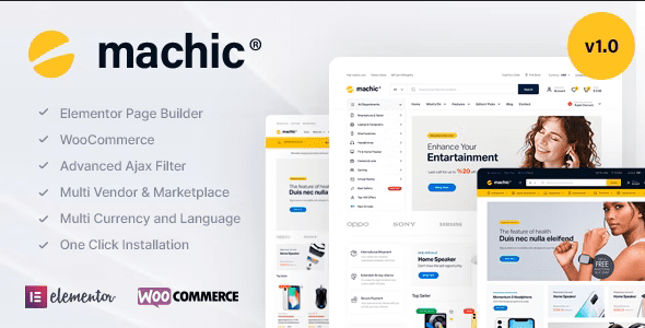 Machic 1.3.3 Nulled - Electronics Store WooCommerce Theme