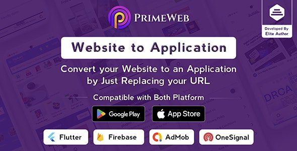 Prime Web - Convert Website to a Flutter App | Web View App | Web to App