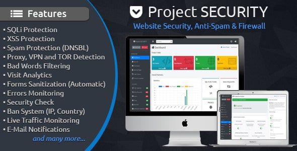 Project SECURITY 5.0.2 - Website Security, Anti-Spam & Firewall