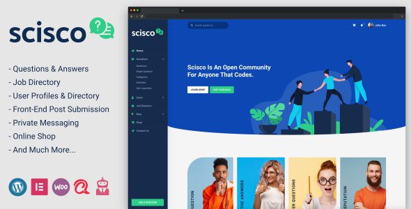 Scisco 1.5.1 - Questions and Answers WordPress Theme