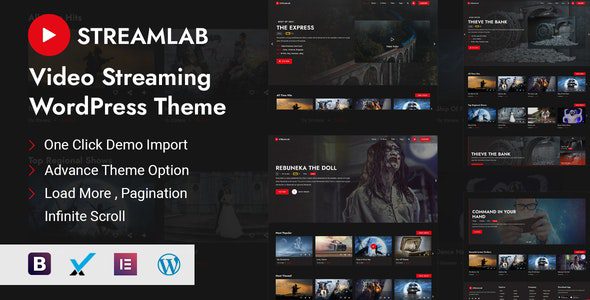 Streamlab 2.0.9 - Video Streaming WordPress Theme