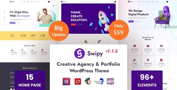 Swipy 1.1.2 - Creative Agency WordPress Theme