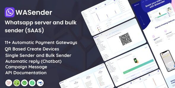WASender 3.5.0 – Whatsapp Server and Bulk Sender (SAAS)