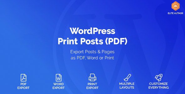 WordPress Print Posts & Pages (PDF) 1.5.9