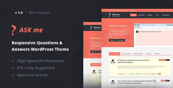Ask Me 6.9.8 – Responsive Questions & Answers WordPress
