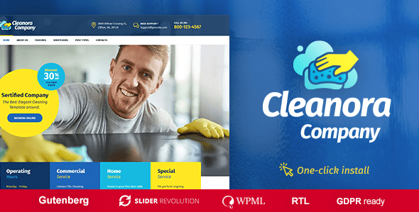 Cleanora 1.1.3 - Cleaning Services Wordpress Theme
